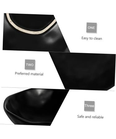 Zerodeko Ceramic Serving Bowls 1pc Practical Noodle Storage Food Resistant Instant Bowl Kitchen Salad Household Gadget Black 20X20CM - Buy Online on GoSupps.com