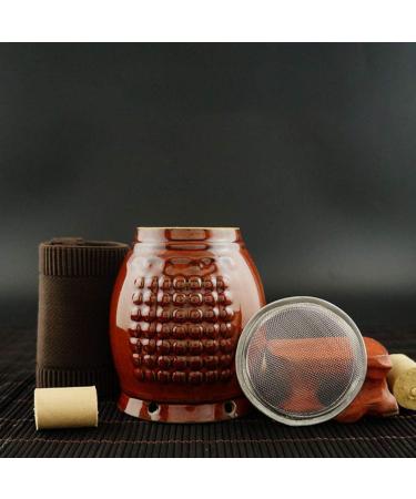 FARUTA 1 Set Cloth Cover Ceramic Moxibustion Pot - Manual Moxa Massage Burner for Pain Relief | International Shipping - Buy Online on GoSupps.com