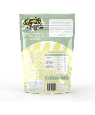 Sugar Free Sherbet Lemons 120g - Delicious Candy Shack Sherbet Lemons (Pack of 1) - Buy Online on GoSupps.com