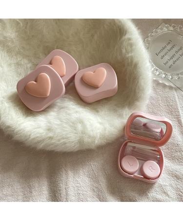6 Pack 3D Heart Design Contact Lens Cases - Candy Color Travel Kit with Tweezers & Solution for Daily Use - Assorted Colors - Buy Online on GoSupps.com