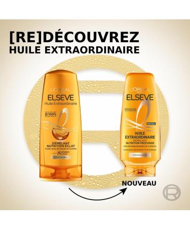 L'Or al Paris - Apr s-Shampooing Nutrition Profonde - 8 Semaines de Nutrition & Brillance Pour Cheveux Secs - Enrichi en Huiles Rares de Marula & Cam lia - Elseve Huile Extraordinaire - 250 ml D m lant Nutrition - Buy Online on GoSupps.com