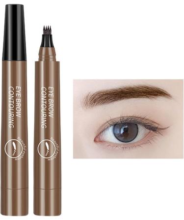 4 Point Eyebrow Pencil | Waterproof 4 Fork Tip for Eyebrow Liquid Brow Long-Lasting Brow Microblading Pencil Eyebrow Makeup Pochy Dark Brown - Buy Online on GoSupps.com