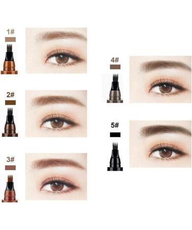 Whimsyard Eyebrow Pencil Lightsbetter Waterproof Brow Pen with Hair like Strokes Natural Brow Eyebrow Pen Lights Better Waterproof Eyebrow Pen Arch Define 3D Microblading 4 Tip Eyebrow Pen (5Mix) - Buy Online on GoSupps.com