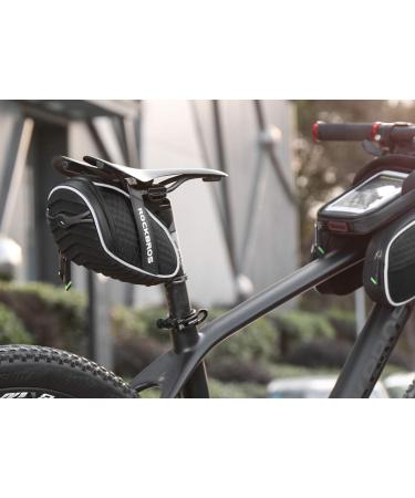 ROCKBROS Bike Seat Bag - 3D Shell Cycling Saddle Pack for Mountain & Road Bikes, Black - Buy Online on GoSupps.com