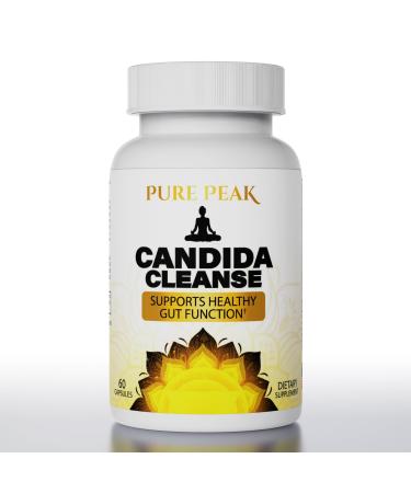 Candida Cleanse - Gut & Colon Support (60 Capsules) - for Men & Women - Natural Herbs for Intestinal Detox - Anti Yeast Overgrowth - Oregano Leaf Wormwood Black Walnut Caprylic Acid