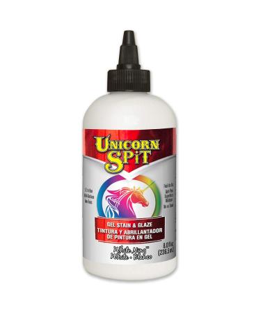Unicorn SPiT 5771005 Gel Stain and Glaze, White Ning 8.0 FL OZ Bottle, 8 (Pack of 1)