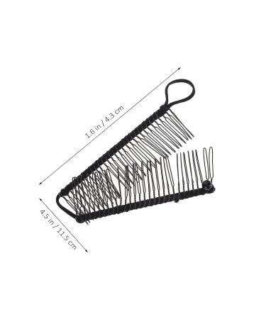KALLORY 2pcs Vintage Stretch Banana Hair Clips | No Crease Hair Grip Styling Tool for Women - Black | 11.5X4.3X1CM - Buy Online on GoSupps.com