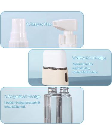 3 in 1 Travel Bottles Set | Refillable 200ml Travel Size Bottles with Silicone Cosmetic Bag | Air Travel Approved | Light Orange - Buy Online on GoSupps.com