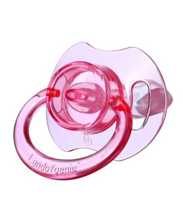Landofgenie Adult Size Pacifier - Large Shield Gloss Transparent Design - 2 Pack (Blue & Pink) - International Shipping Available - Buy Online on GoSupps.com