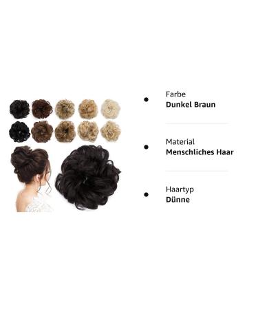 Tess Dark Brown Hair Part Dutt Tie - Wavy Small Knot Updo Hairstyles | Affordable Hair Extensions for Women - 30g - Buy Online on GoSupps.com