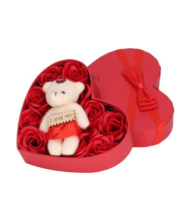 Soap Rose Gift Box Heartshaped Home Decorations Romantic Soft Bath Flower Soap for Valentine's Day Birthday Anniversary
