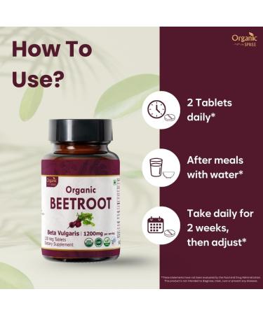 ORGANIC SPREE Arjuna & Beetroot Supplement 120 Tablets Each USDA Organic,Terminalia Arjuna & Beta Vulgaris - Buy Online on GoSupps.com