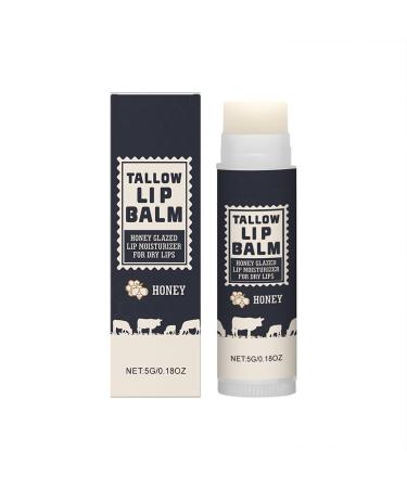 Uzionoie Tallow Beef Lip Balm 24-hour long-lasting hydration soothing care for dry and chapped lips 5g