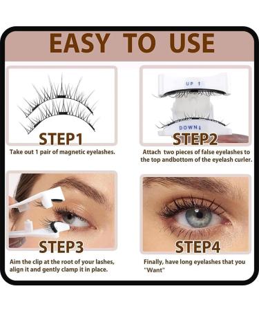 Ez Bella Magnetic Lashes Aerliss Magnetic Lashes Dalarey Magnetic Lashes with Applicator Magnetic Lashes No Glue Or Liner Needed Reusable Magnetic Eyelashes 3D Waterproof Lashes (Natural style) - Buy Online on GoSupps.com