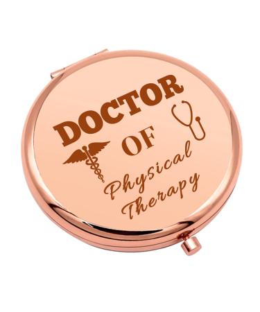 Physical Therapy Appreciation Gift Compact Makeup Mirror for PT Doctor Physical Therapist Gift Thank You PT Therapist Gifts Folding Makeup Mirror Birthday Graduation Retirement Gifts