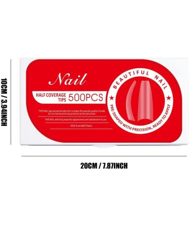 Nail Extension Kit Artificial Gel Extension Nails for Women | Fake Nail Kit Matte Nail Tips Frosted for Manicure Salon 02 - Buy Online on GoSupps.com