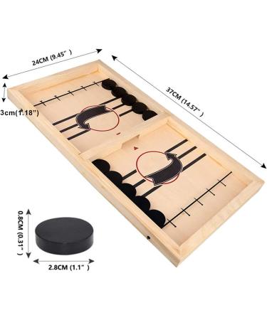 Moopok Fast Sling Puck Wooden Hockey Game | Desktop Battle Table Game for Adults and Kids - Family Fun - Buy Online on GoSupps.com