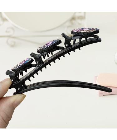 Crystal Stone Braided Hair Clips - Sparkling Multi Clip Barrette with Rhinestones for Styling - 8 Pack - Buy Online on GoSupps.com