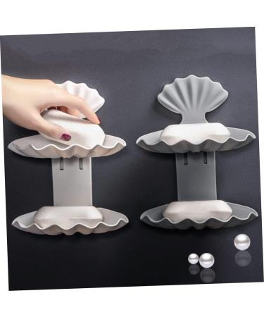 Ciieeo 2 Pcs Soap Dish Soap Holder Shell Soap -mounted White Shelf - Buy Online on GoSupps.com