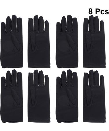 FRCOLOR 8 Pairs Sleeping Gloves Dry Hands White Cotton Gloves for Black Lotion Gloves Etiquette Gloves Black Jewelry Gloves Warm Gloves Industrial Gloves Spa Thin Section Work 22X8.5cm Black - Buy Online on GoSupps.com
