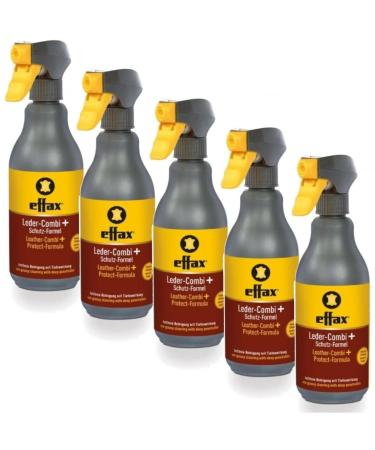 RL24 Effol-Effax Leder Combi + Protection formula |Cleaning leather care |Take dirt dirt & fat |Leather cleaner with mild surfactants |Care without fat |5 x 500 ml spray (5 Set) 500 ml (5 -pack)
