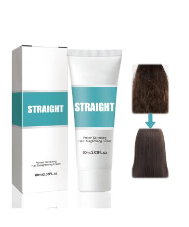 Protein Hair Treatment Straightening Cream, Keratin Hair Treatment Hair Straightening Cream Smoothes Frizz and Split ends Repairs