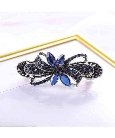 Yheakne Rhinestone Wedding Hair Clip Barrette Blue Crystal Hair Barrette Shine Bride Headpieces Decorative Headwear Sapphire Crystal Hair Clip Bridal Hair Accessories for Women and Girls (Blue B) - Buy Online on GoSupps.com