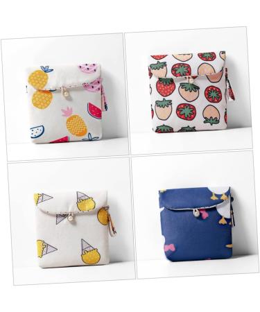 Alipis Women's & Children's Multi-Use Storage Bags - 4 Pack of Versatile Cotton Cosmetic & Menstrual Pad Wallets in Assorted Colors | Perfect for Travel & Organization - Buy Online on GoSupps.com