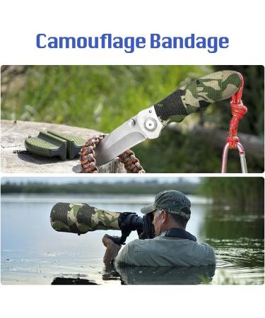 Qigui 8 Roll Self-Adhering Cohesive Bandage - Camouflage Adhesive Tape for Sports & Outdoors (5cm Black) - Buy Online on GoSupps.com