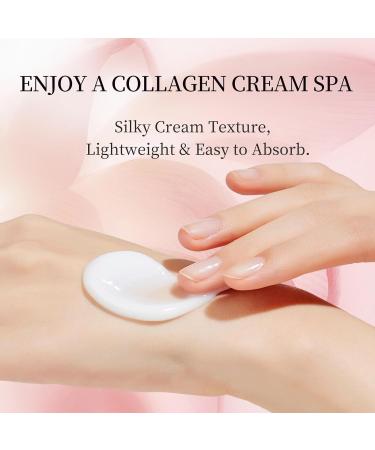 Organic Rose Collagen Firming Cream for Women - Hydrating Anti-Wrinkle Body Cream with Hyaluronic Acid & Shea Butter Skin Tightening & Smoothing Moisturizer for Dry Rough Skin Daily/Overnight Use - Buy Online on GoSupps.com