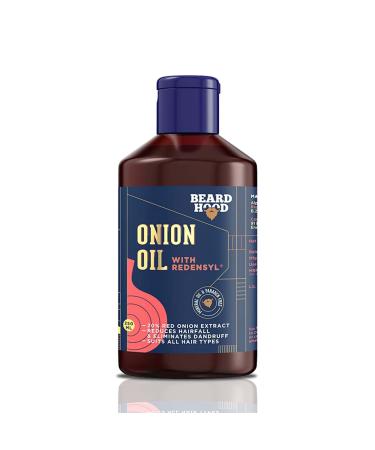 BEARDHOOD Onion Hair Oil with Redensyl for Hair Growth Mineral Oil & Paraben Free 3.3 Ounce/100ML