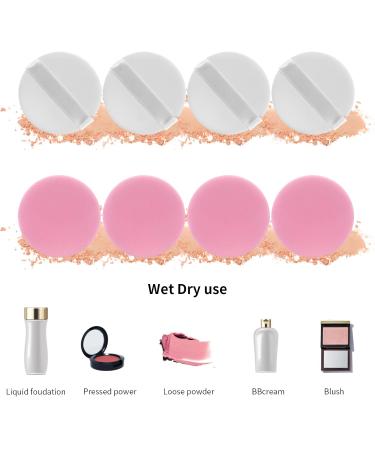 Buy Molain Round Beauty Blender Pads - 8-Part Soft Makeup Sponge Set | Perfect for Primer Concealer & Cream - Smooth Blending Applicator (Pink Rose) - Buy Online on GoSupps.com