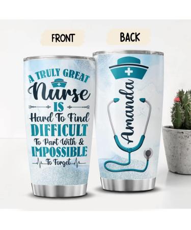 Personalized Nurse Tumbler - Custom 20 Oz Stainless Steel Travel Cup | Perfect Gift for Nurses - Family Lover Gifts  - Buy Online on GoSupps.com