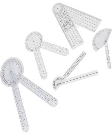 Medical Goniometer Finger Goniometer Portable Transparent Research 5 Pcs - Buy Online on GoSupps.com