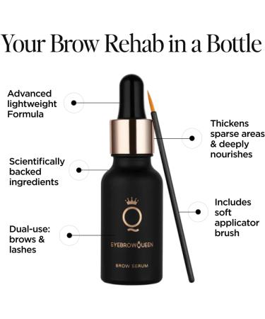  EYEBROWQUEEN Eyebrowqueen Brow Serum with Ingredients to Nourish Hair Follicles & Promote Healthier Hair Growth 20ml - Buy Online on GoSupps.com