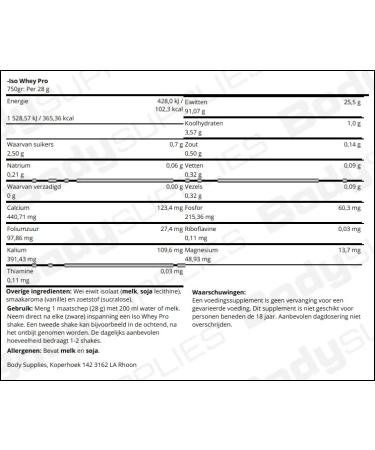 Body Supplies Iso Whey Pro 750gr ChocoCaramel - Buy Online on GoSupps.com