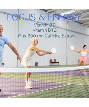 Pickleball Gummies - Triple Action Endurance Focus & Energy | 5 Electrolytes & Vitamin B | Vegan Keto Non-GMO | Sugar-Free Lemon Flavor | 60 ct for Game-Time Readiness - Buy Online on GoSupps.com