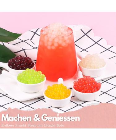 Buy Bubble Tea Popping Boba Mix - 3 x 600g Peach Green Apple & Blueberry - Gluten-Free Fruit Beads for DIY Toppings - Buy Online on GoSupps.com