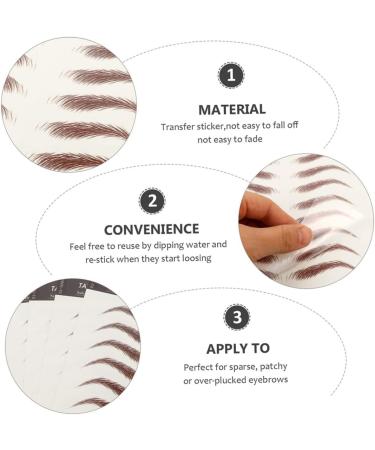 POPETPOP 45 sheets Sticker Imitation Artificial Eyebrow Transfers False Stickers Temporary Transfer Hairlike - Buy Online on GoSupps.com