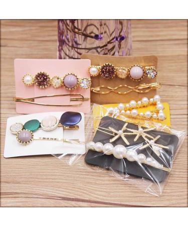 Jihuoo 100-Piece Hair Loops Display Cards - Premium Hair Clamps & Clip Packaging for Hair Accessories - Buy Online on GoSupps.com