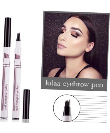 FOMIYES 2pcs Sweat-proof Durable Eyebrow Waterproof Liquid Dark Natural Pronged # Four Grey Pencil 1 count (Pack of 1) As Shownx2pcs - Buy Online on GoSupps.com