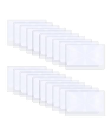 Tiesome 3x pocket magnifying glass 20 pieces of Fresnel lens lens credit card magnifying lens enlargement lenses jewelry magnifying aid helpers fire starter