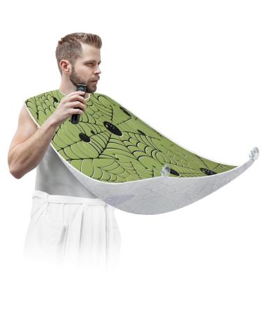 Beard Bib Apron Halloween Spider Web Beard Hair Catcher for Men Shaving Fathers Day Anniversary Christmas Gifts for Dad Husband Beard Bib with 2 Suction Cups