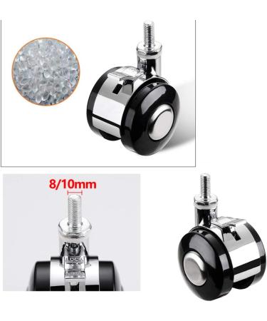 Threaded Shaft Swivel Castors Ball Castors Set of 4 2" with Brake Alloy Bracket Capacity 60kg Replacement for Cots Computer Desks(Threaded stem M8) - Buy Online on GoSupps.com