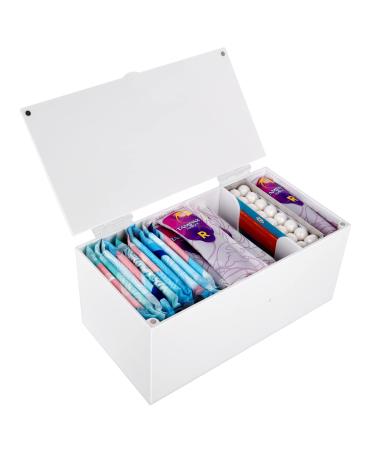 Chengfu acrylic magnetic sanitary napkin container pad holder for period pad holder for women bathroom sanitary napkin consumption white