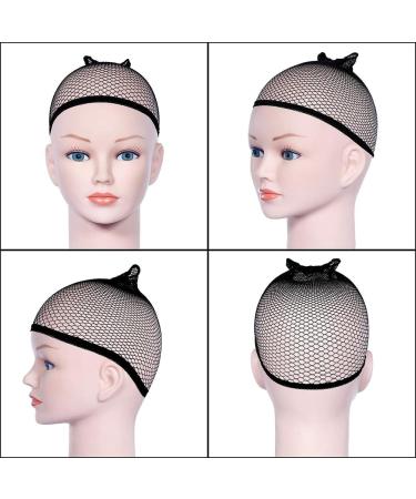URAQT Wig Caps - 8 Pcs Stretchy Nylon Stocking Caps for Women Men - Breathable Wig Net Cap for Long Short Hair - 4 Mesh Black+4 Beige - Buy Online on GoSupps.com