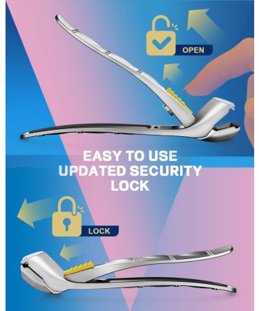 SG Nekoo Angled Head Toenail Clippers for Thick Toenails Sharp Large Nail Clippers with Safety Lock Ergonomic Handle for Seniors Wide Jaw Anti-Splash Nail Cutter for Men Women (Lockable-Silver) Locking-Metal Black - Buy Online on GoSupps.com