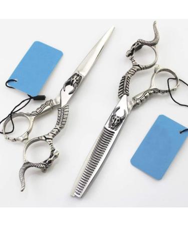 Retro Barber Scissors Luxury Hair Scissors Professional Barber Salon Scissors Professional Hairdressing Scissors Hair Scissors Set(Color:I Size:Flat Cut 6 inch) Flat cut 6 inch I - Buy Online on GoSupps.com