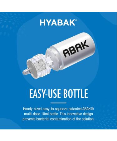 6 x Hyabak Eye Drops - Moisturising & Refreshing Drops | Gentle and Long-Lasting Relief from Long Screen Use & Contact Lens Wearers | Preservative-Free | Pack of 6 x 10ml (1800 Drops) - Buy Online on GoSupps.com