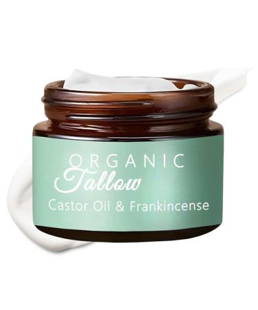 GrassFed Beef Tallow With Frankincense Oil & Castor Oil Beef Tallow Organic For Skin Moisturizer Face Butter Frankincense Body Butter Organic Pure Face Cream For All Skin Types 141ml